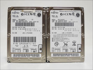 FUJITSU 2.5インチHDD MHT2060AT 60GB IDE 2個セット #12892