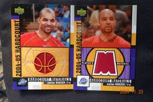 Carlos Boozer 2004-05 Upper Deck Hardcourt Materials & Materials Combo ※2枚セット