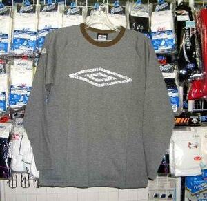 アンブロ コットングラフィックロングTシャツLGRY Lサイズ umbro 新品 レトロ /