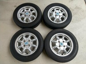 『psi』 ダイハツ純正 MINILITE 13インチ × 4J +45 4穴 PCD100 アルミホイール ＆ BRIDGESTONE NEXTRY 155/65R13 ラジアルタイヤ4本