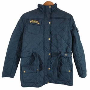 Barbour バブアー インターナショナル キルティングジャケット 防寒 大きいサイズ ネイビー (レディース XXL) 中古 古着 O8403 中古 古着