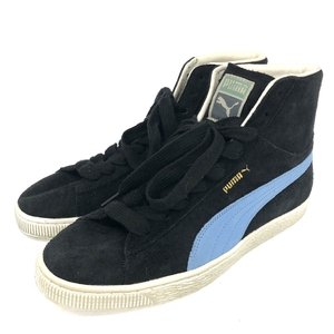 ◆PUMA プーマ スニーカー UK9◆ ブラック/ブルー メンズ 靴 シューズ sneakers スウェード ヴィンテージディストレス