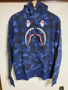 A BATHING APE CAMO SHARK FULL ZIP HOODIE シャーク 1st アベイシングエイプ スウェットパーカー 