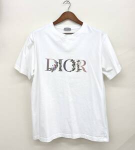 DIOR ディオール フローラルロゴ 半袖 Tシャツ　113J686A コットン100%