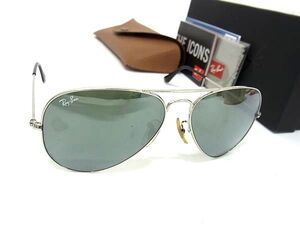 1円 ■美品■ Ray-Ban レイバン RB3025 AVIATOR サングラス 眼鏡 メガネ レディース メンズ シルバー系 FF5294