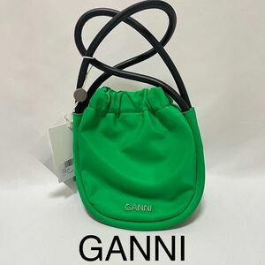 【新品】GANNI ガニー ミニ ノットバッグ ハンドバッグ　ショルダーバッグ グリーン