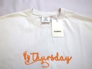 VETEMENTSヴェトモン「Thursday」Tシャツ sizeS 