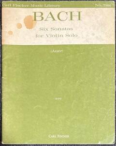 バッハ 6つのソナタ (ヴァイオリンソロ)輸入楽譜 Bach Six Sonatas for Violin Solo 洋書