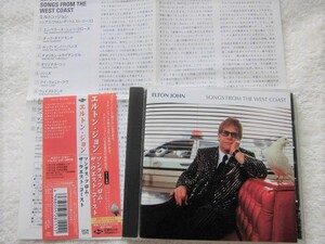 国内盤帯付 / Elton John / Songs From The West Coast/ Stevie wonder/ Rufus Wainwright/ 「I Want Love」収録/ Patrick Leonard/2001