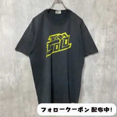 古着 used　半袖プリントTシャツ　黒　ブラック　レトロ　デザイン　個性的　クルーネック　春夏服