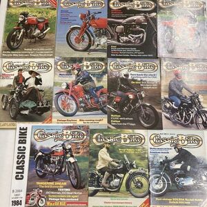 B2884　1984　11冊セット「CLASSIC BIKE」　クラシックバイク　英国　旧車雑誌　英国車　ビンテージ　自動車