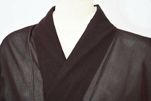 紬 つむぎ ドット 夏着物 薄物 身丈156cm 裄丈65cm ★着物 pb-2835 桜庭呉服店