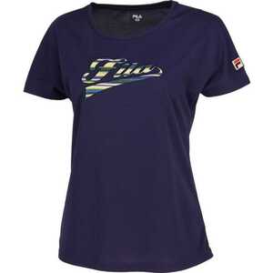 アップリケTシャツ(レディース) M フィラネイビー #VL2696-20 FILA 新品 未使用