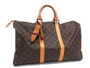 1円 LOUIS VUITTON ルイヴィトン M41428 モノグラム キーポル45 ボストンバッグ ハンドバッグ トラベルバッグ ブラウン系 BJ6442