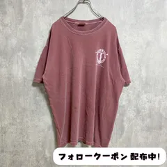 古着 used　OCEAN MAGIC　半袖ワンポイントTシャツ　バックプリント　くすみカラー　褪せ感　ピンク