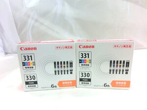 1000円スタート インクジェットカートリッジ 2点セット CANON BCI-331+330 330PGBK 6色パック 標準容量 未開封品? WHO KK1035