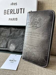 定価19,5万 Berluti ITAUBA Scritto Leather Wallet ベルルッティ イタウバ 長財布 エレファントグレー 希少完売カラー 最新型モデル