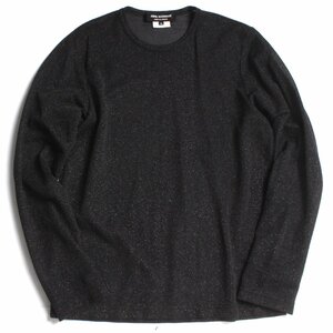 17AW JUNYA WATANABE COMME des GARCONS シアーラメクルーネックT sizeM ブラック JT-T009 ジュンヤ ワタナベ コム デ ギャルソン