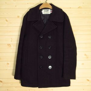 ◯希少 90s！Schott ショット USA製 U.S.740N PEA JACKET◆Pコート ピーコート 裏キルティング ヴィンテージ◆メンズ 茶 サイズ38◆AA2059