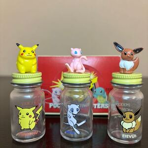 ちびポケ ピカチュウ ミュウ イーブイ と ポケモン プチポットトリオ (A) 中古品 フィギュア ポケットモンスター