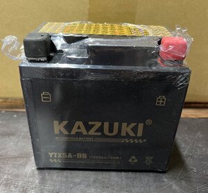 【1円スタート】YTX5A-BS KAZUKI Battery 新品 未使用 バッテリー　互換YTX5L-BS