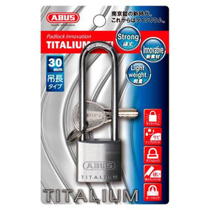 ABUS(アバス) TITALIUM南京錠(弦長) 30mm 3本キー BP64TI30HB60KD 00721292