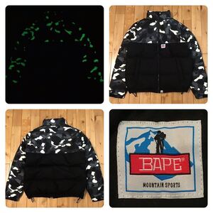 ★蓄光★ XL ダウンジャケット BAPE City camo a bathing ape down jacket エイプ ベイプ アベイシングエイプ 迷彩 i496