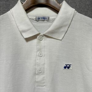 YONEX 刺繍ロゴ入 半袖ポロシャツ GOLF 等 白 Ｌ て