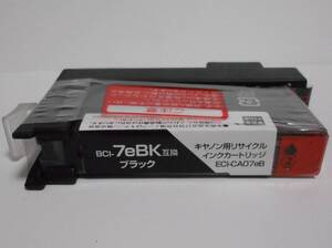 エコリカ ecorica 互換リサイクル インクカートリッジ　キヤノン BCI-7eBK ブラック ECI-CA07eB