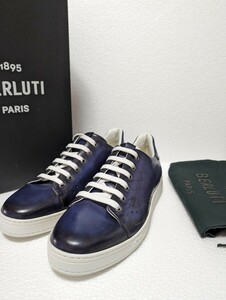 ベルルッティ　Berluti　パレモ　スニーカー　本革　ネイビー　メンズ　レザー　新品