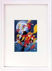 【模写】 新品 サイボーグ009 石ノ森章太郎 額装付き 壁掛け 絵画 インテリア 絵 アートポスター オフセット アニメ 漫画 アート 額入り