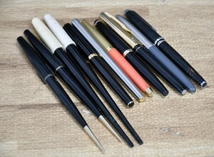 NY5-213【現状品】万年筆まとめ　万年筆　PILOT　HERO　PLATINAM 他　文具　筆記具　文房具　筆記用具　中古品　保管品