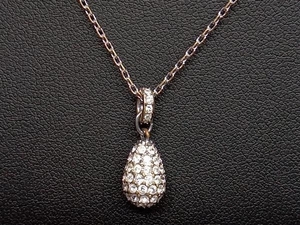 【SWAROVSKI】スワロフスキー　1023992 ドロップ　ネックレス 約40-45cm ブランドアクセサリー　レディース　中古