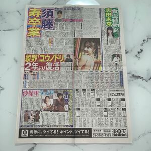 平成29年　新聞記事「佐野ひなこ」「NMB 須藤　寿卒業」「志田未来」「綾野剛」「ダルビッシュ」「藤井四段」　4816