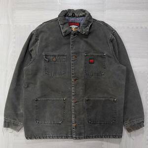 古着 90s TOUGH DUCK タフダック ダックカバーオール ジャケット アウター メンズXL相当 カーキ