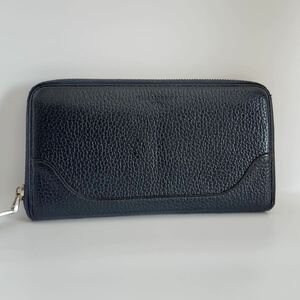 PELLE MORBIDA ペッレモルビダ 長財布 財布 ロングウォレット ラウンドジップ ラウンドファスナー 紺 ネイビー