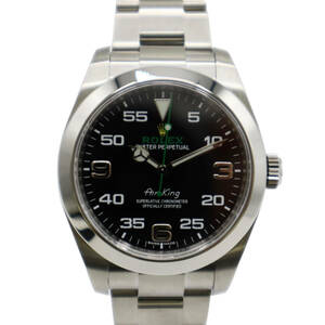 【新品仕上げ済み】ROLEX ロレックス エアキング 116900 ランダム 自動巻き ステンレス ブラック 腕時計 メンズ
