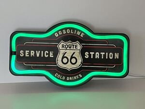 ◯17Marquee Shaped LED Sign/ROUTE 66(ルート66)/壁掛けLEDサイン/アメリカン雑貨 /マーキーライト