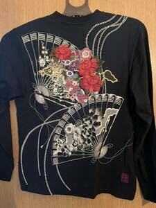 絡繰魂　長袖Tシャツ　扇　花　和柄 華鳥風月　百花繚乱　花旅楽団　サトリ　龍桜　錦　雅結