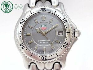 AK0603017　＃ 1円～！ TAG HEUER タグホイヤー プロフェッショナル 200M WG1113-0 QZ デイト 腕時計 グレー文字盤 シルバー 純正ベルト