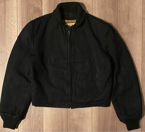 超RARE ALL BLACK 50s WOOL GABA ROCKABILLY PHARAOH JACKET ウールギャバ　黒　ファラオジャケット ショート(検　30s 40s 60s ロカビリー)