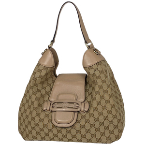 グッチ GUCCI GG柄 ハンドバッグ 2WAY ショルダーバッグ ホースビット ハンドバッグ GGキャンバス ベージュ 296851 レディース 【中古】