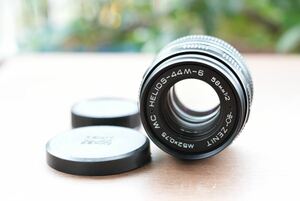 極美品 分解清掃済み Helios-44M-6 58mm f2 ヘリオス M42 ぐるぐるボケ オールドレンズ 単焦点 007