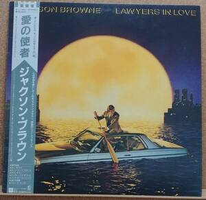 LP(帯付き・ロック/フォーク・ハガキ付き・P-11381・’83年盤)ジャクソン・ブラウン JACKSON BROWNE / 愛の使者【同梱可能６枚まで】051219