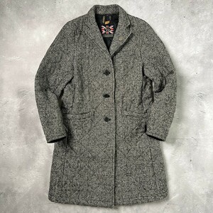 LAVENHAM ラベンハム レディース 38 (M) HERLESTON ハーレストン チェスター コート キルティング ネップ グレンチェック 秋冬 アウター