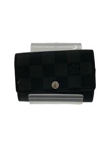 LOUIS VUITTON◆ミュルティクレ6_ダミエ・グラフィット_BLK/PVC/BLK/メンズ内側剥げ・型崩れ有