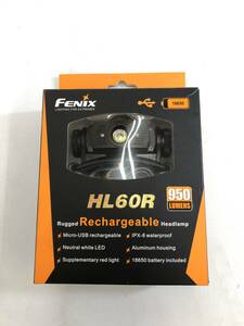 SH240607-01O/ 美品 フェニックスライト Fenix HL60R XM-L2 LED ヘッドライト 充電式 明るさ最高950ルーメン