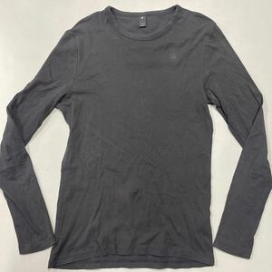 G-STAR RAW ジースターロゥ Sサイズ ブラック 黒 無地 メンズ 長袖Tシャツ ロンT