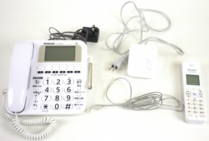 【通電OK】パナソニック Panasonic VE-E10-W 電話機 固定電話機 家電製品 ホワイト 親機 子機 _EJL_B0611-J01D