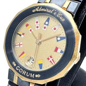 CORUM/コルム アドミラルズカップ 3961021V52 腕時計 ステンレススチール/YG/イエローゴールド クオーツ ゴールド文字盤 レディース